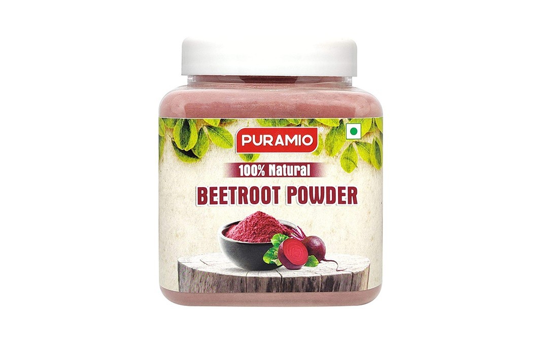 Puramio 100% Natural Beetroot Powder   Plastic Jar  500 grams